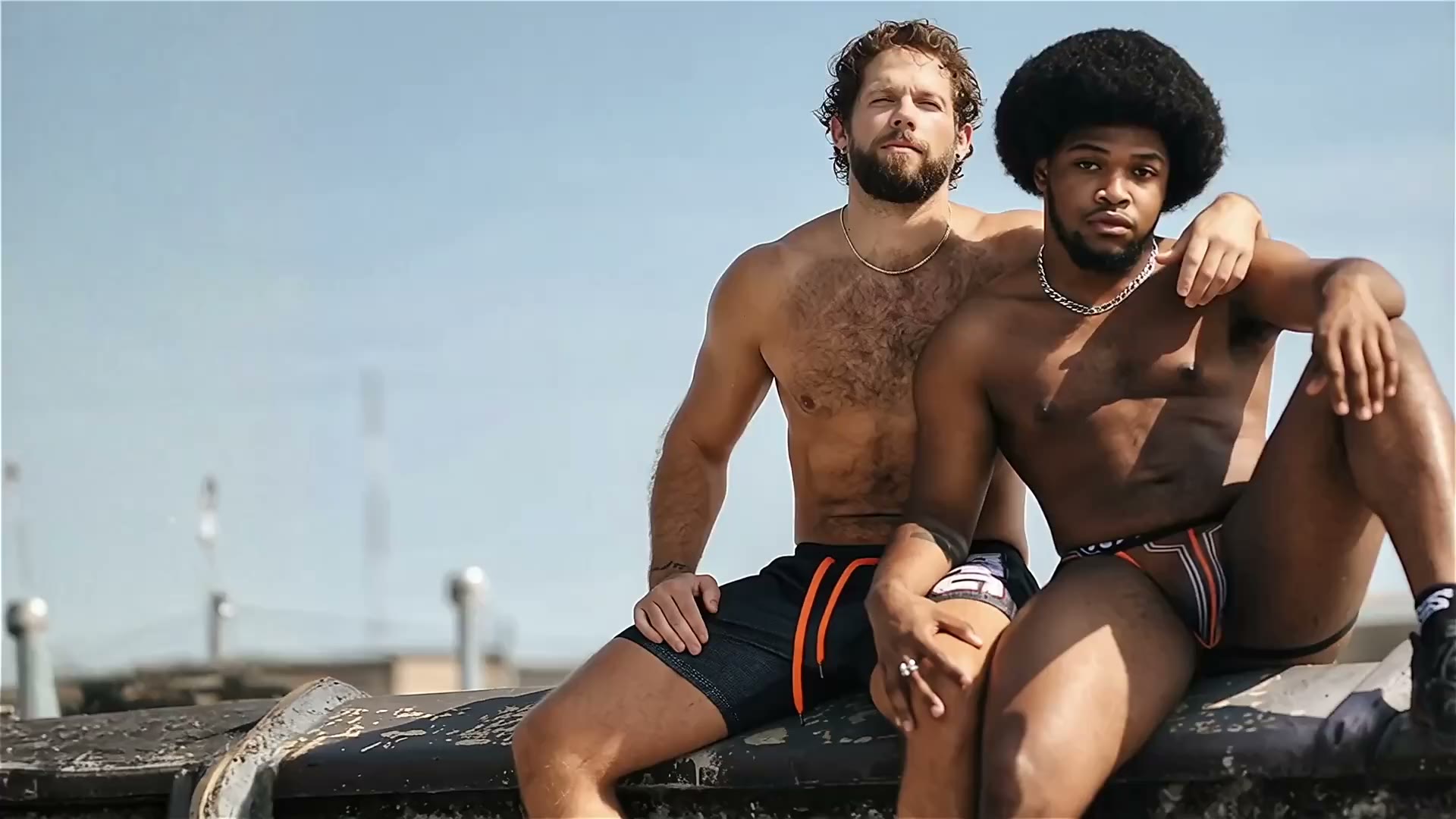 The Gaygency studio at work: a creative team reviewing campaign photography